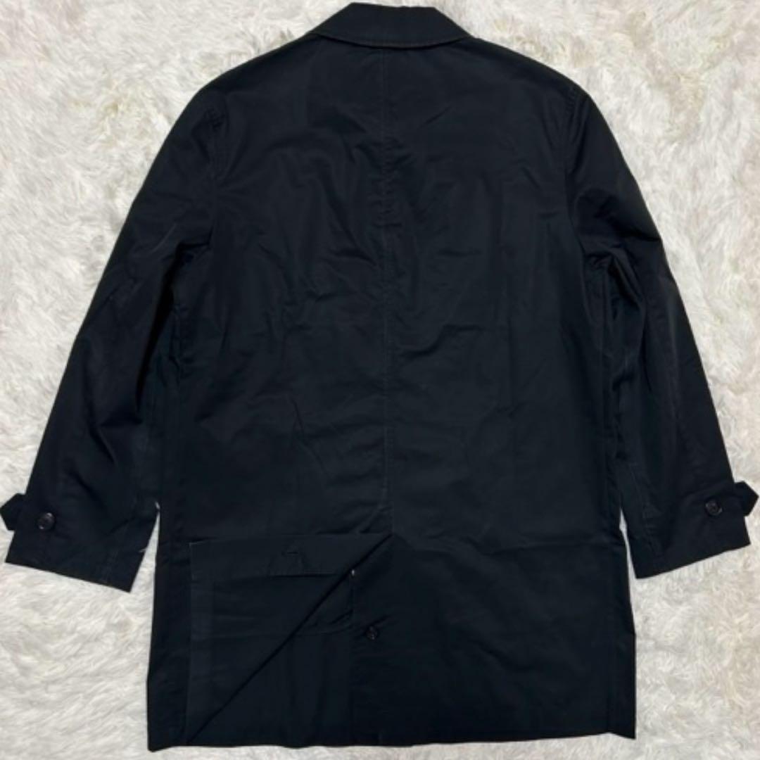 【美品/XL】バーバリーブリッド ステンカラーコート アウター ノバチェック 黒