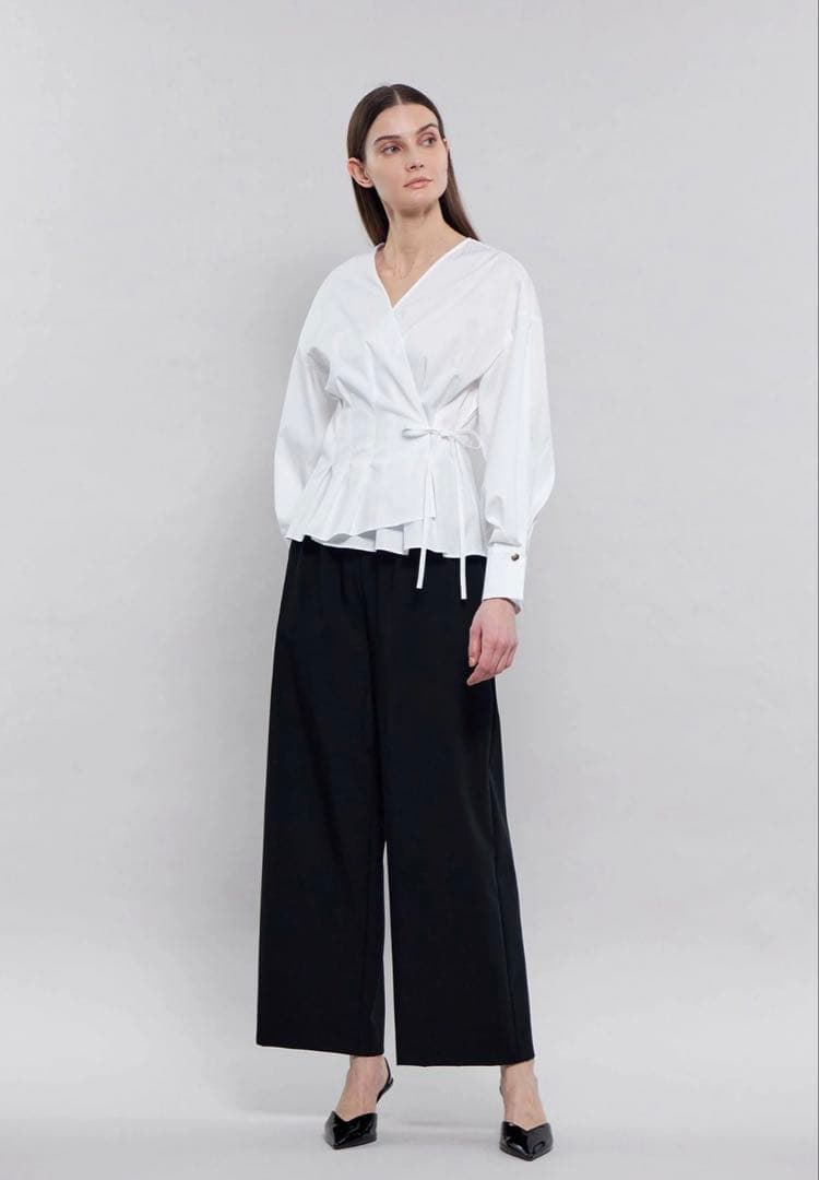 新品　定価5万円　EPOCA エポカカシュクールブラウス　シャツ　40