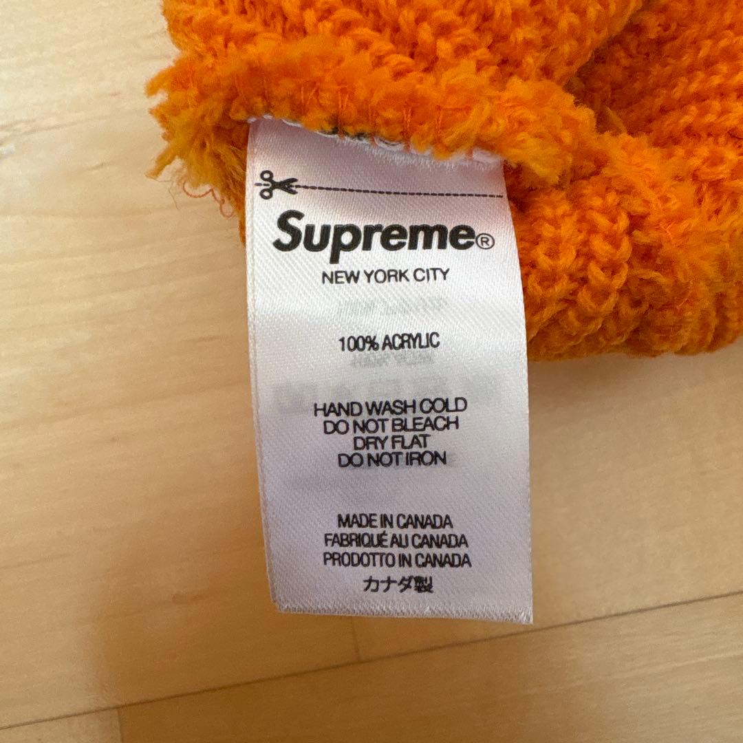 supreme ニット帽　オレンジ