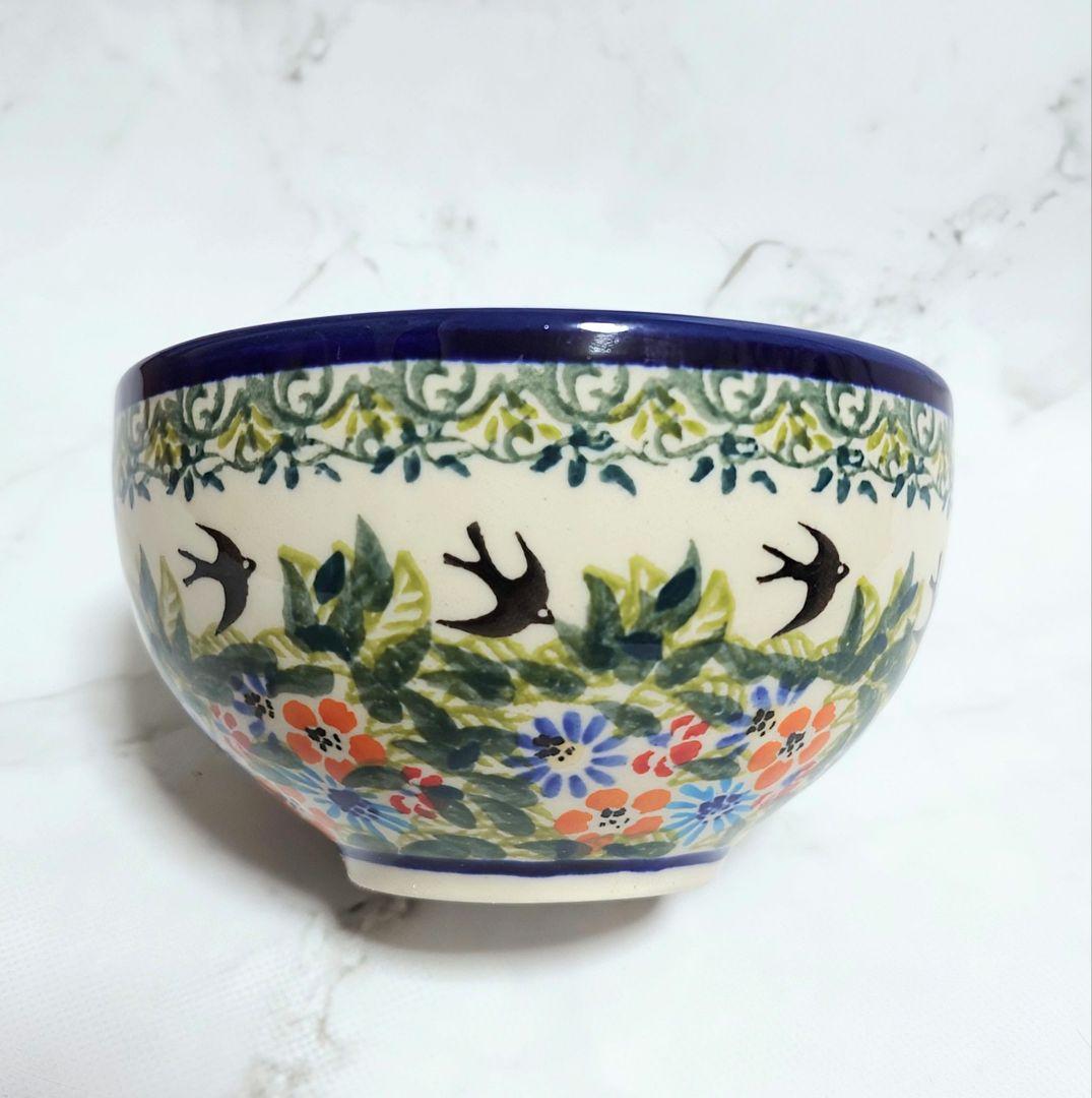 新品 ポーリッシュポタリー Zakłady社 お茶碗 大 Unikat ツバメ