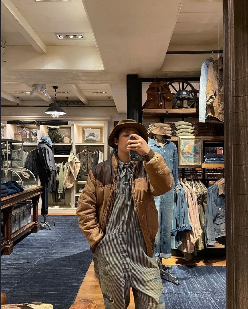 RRL レザーヨーク キルテッド オイルクロス ジャケット