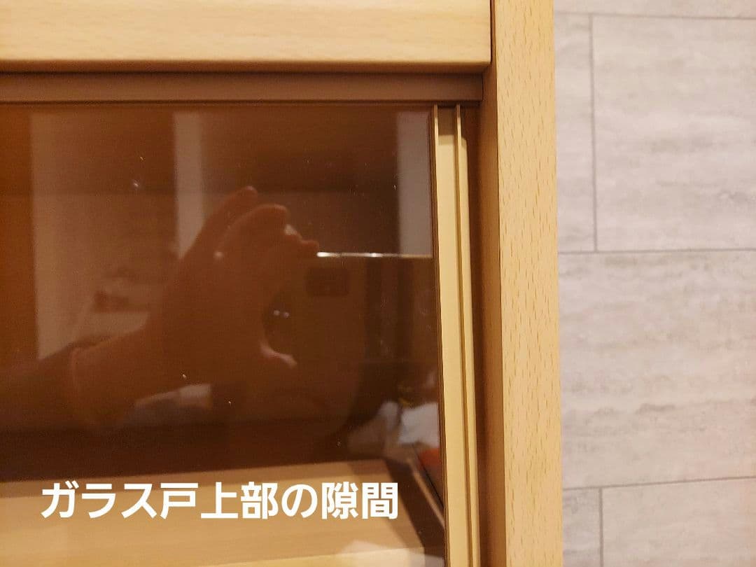 木製ミニ食器棚 ガラス扉付き