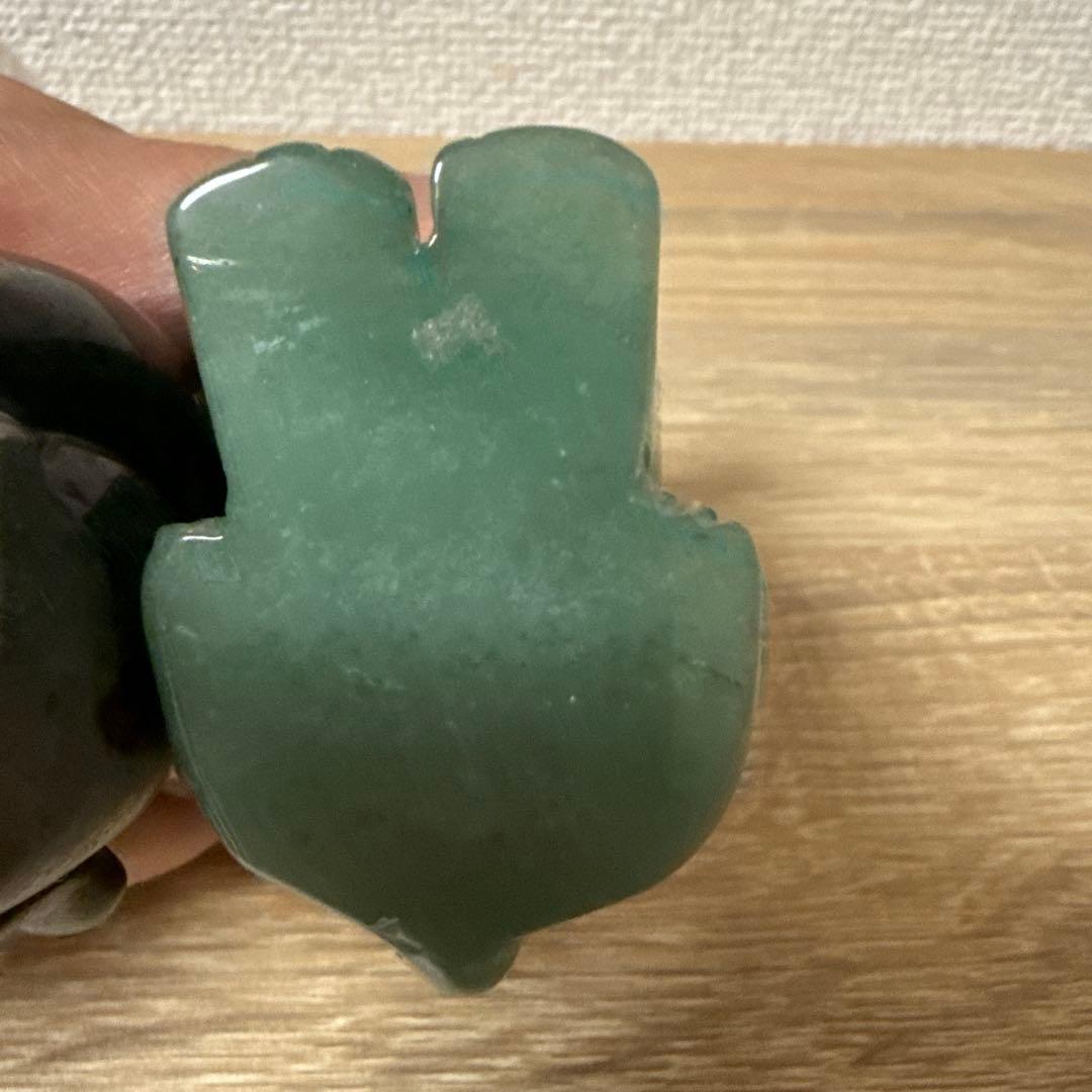 スノーフレークオブシディアンなど　天然石　猫の置物6体セット　パワーストーン