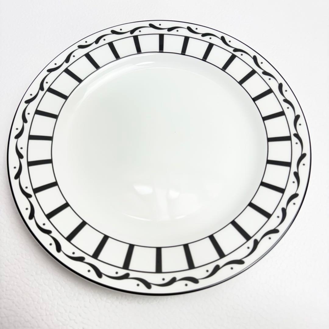 DIOR デザートプレート 21cm ブラックストライプ ムッシュディオール