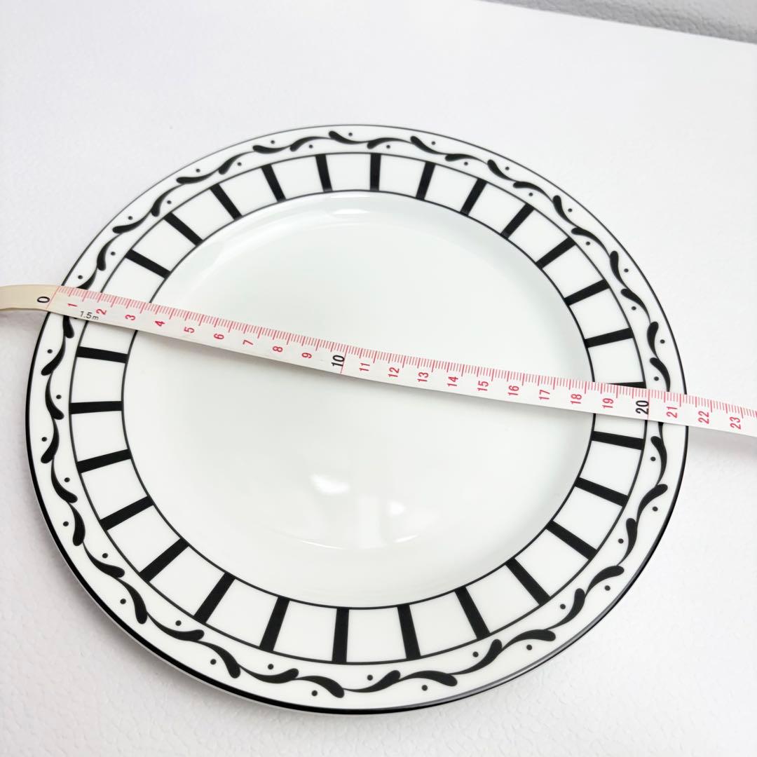 DIOR デザートプレート 21cm ブラックストライプ ムッシュディオール