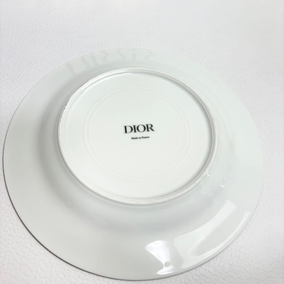 DIOR デザートプレート 21cm ブラックストライプ ムッシュディオール