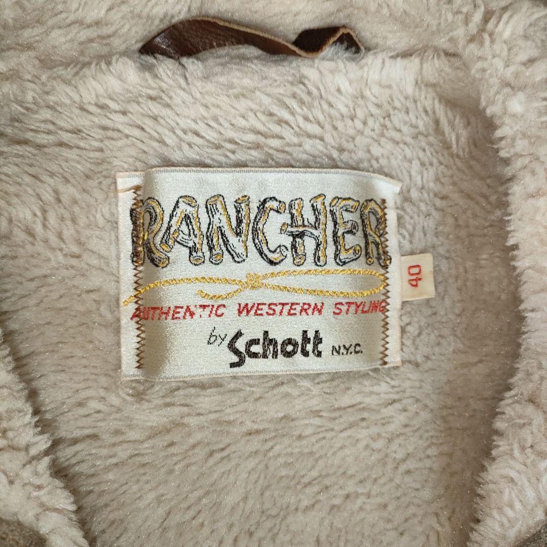 良品RANCHER by Schott スエードジャケット 40 本革　交換も可