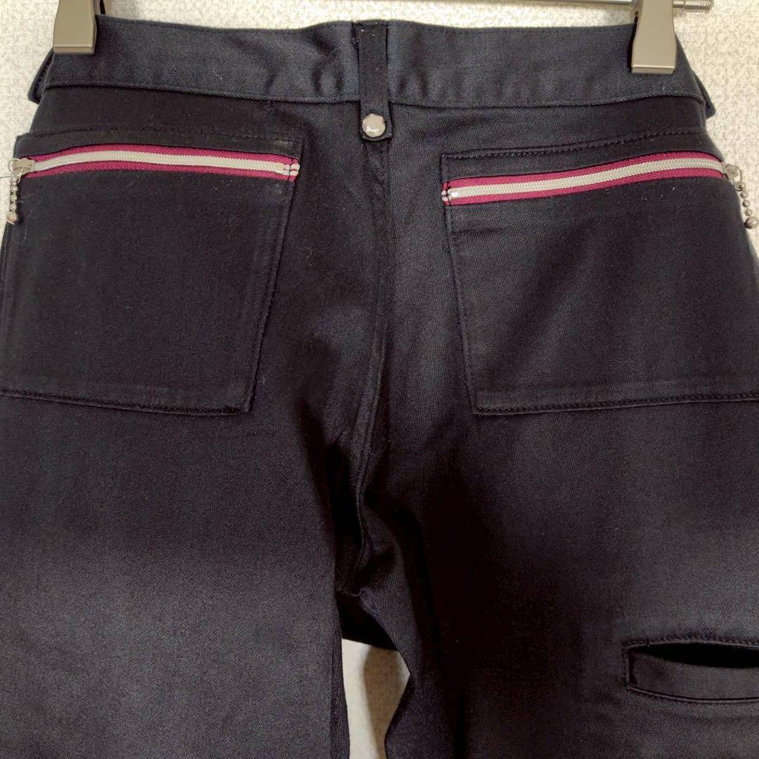 マークアンドロナ◉ゴルフパンツ ストレッチ ブラック ジップデザイン レディース