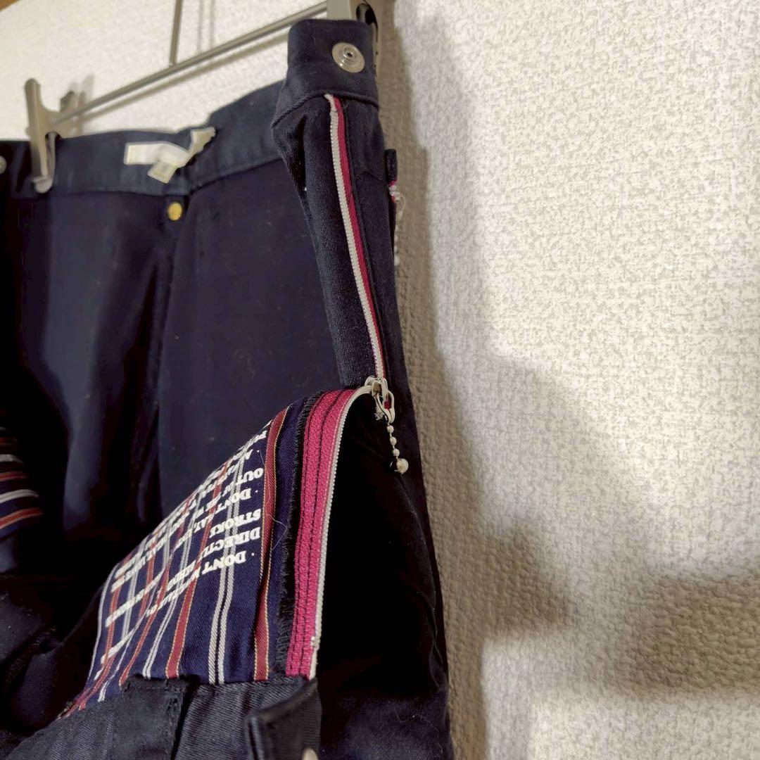 マークアンドロナ◉ゴルフパンツ ストレッチ ブラック ジップデザイン レディース