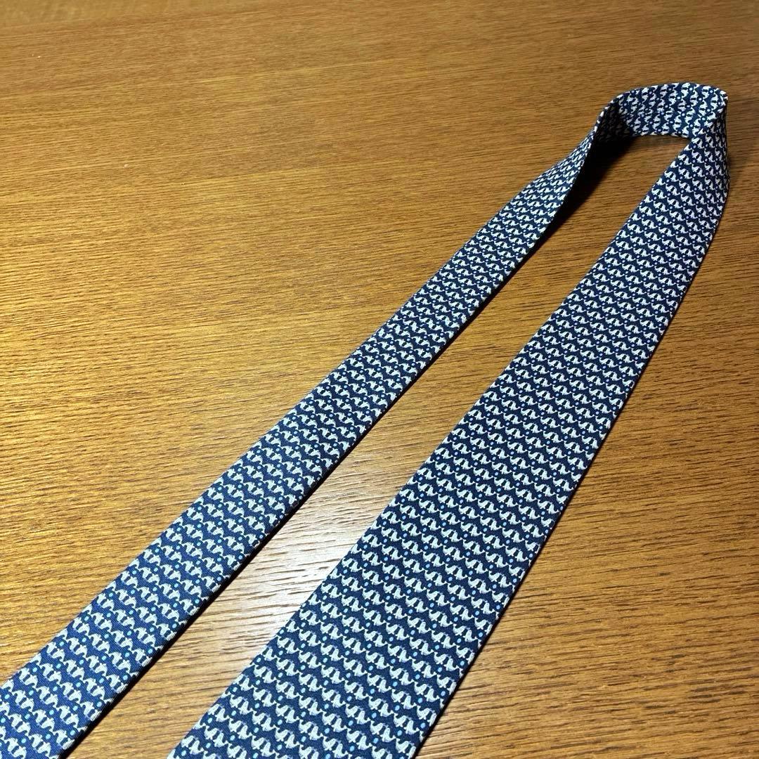【未使用品】Salvatore Ferragamo フェラガモ 紺ネクタイ