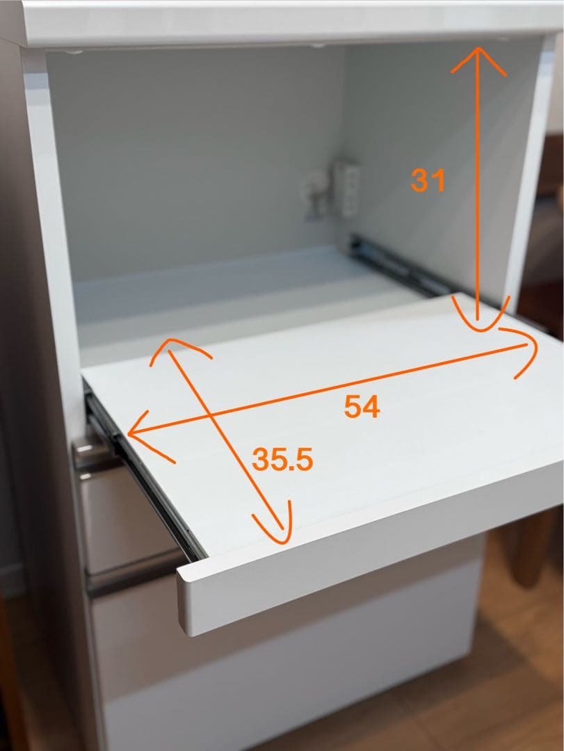 値下げしました！【直接引渡しも可】レンジボード　幅59cm レンジ台