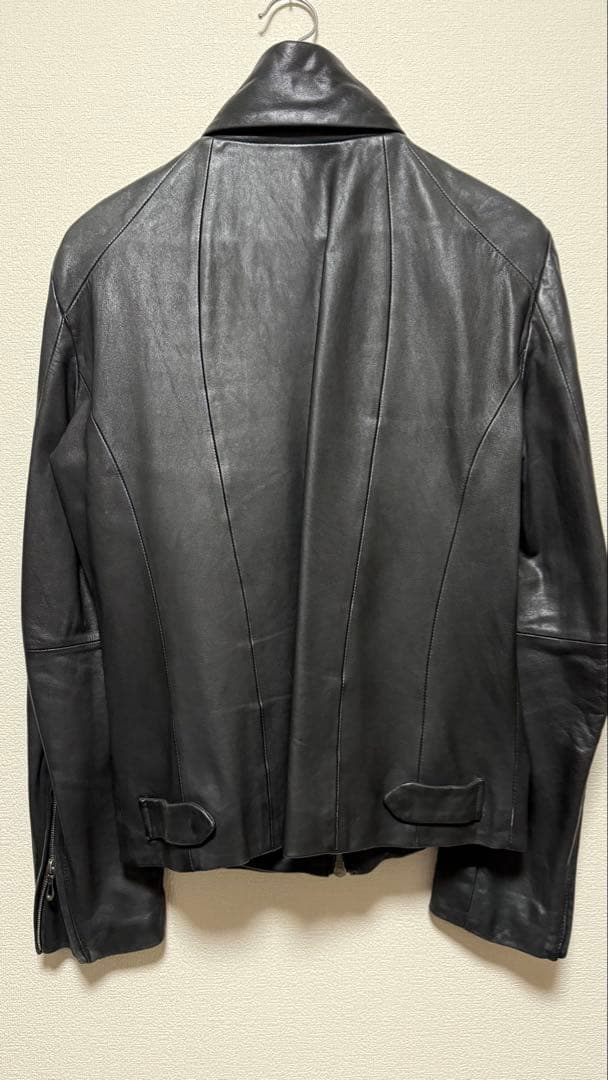 【美品】5351 POUR LES HOMMES レザーシングルライダース　L