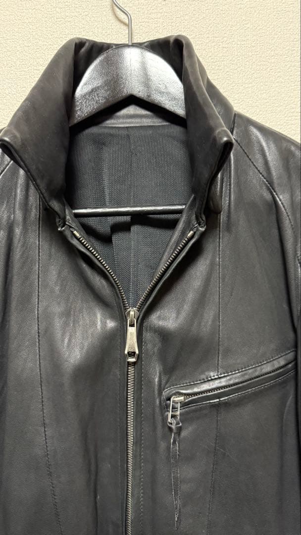 【美品】5351 POUR LES HOMMES レザーシングルライダース　L