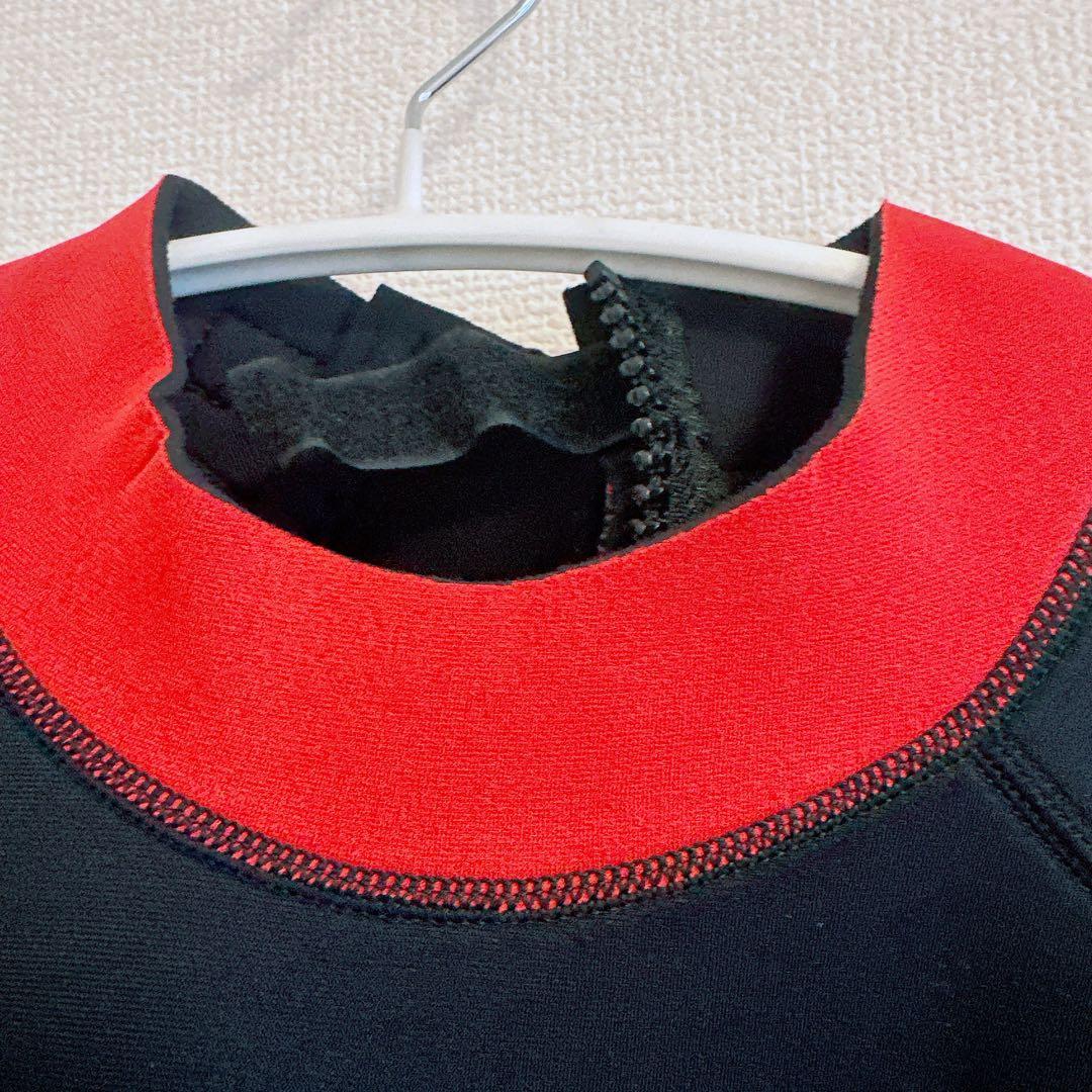 ウェットスーツ　ショート スプリング　3XL 黒×赤　半袖　FLEXEL