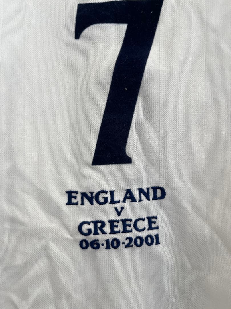 新品未使用正規品 UMBRO イングランド代表ベッカムギリシャ戦 マッチデイ刺繍