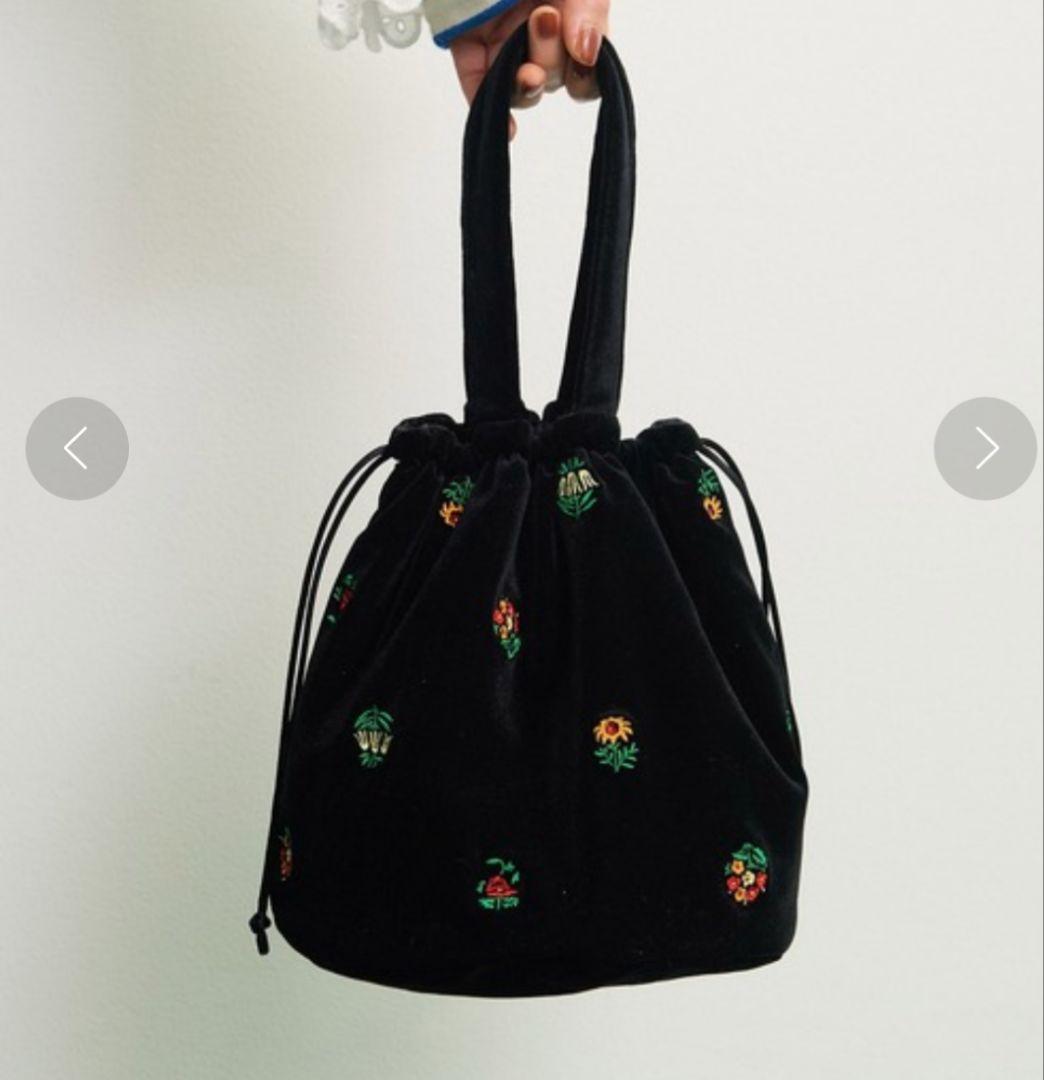 CHILD WOMAN 刺繍入り巾着バッグ