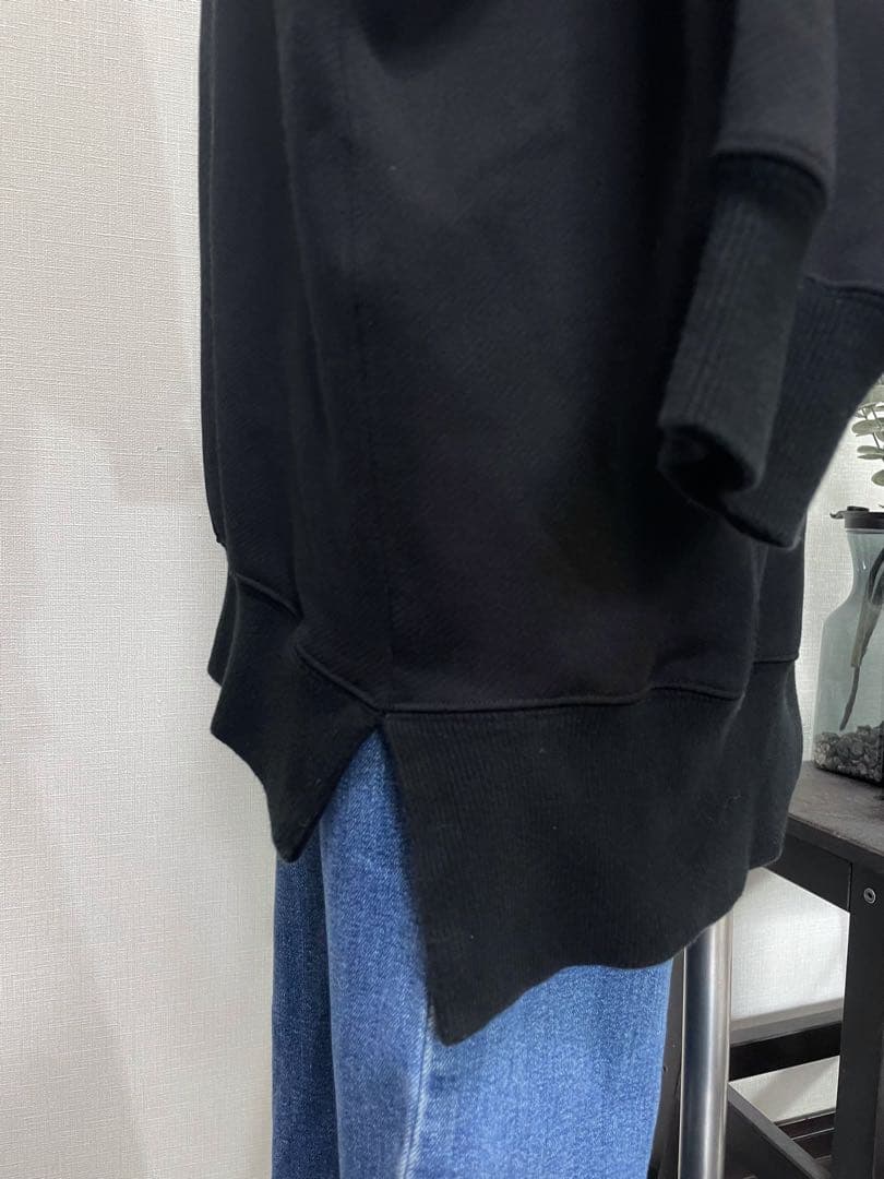 DOUBLE STANDARD CLOTHING ロゴキャノンループパーカー黒