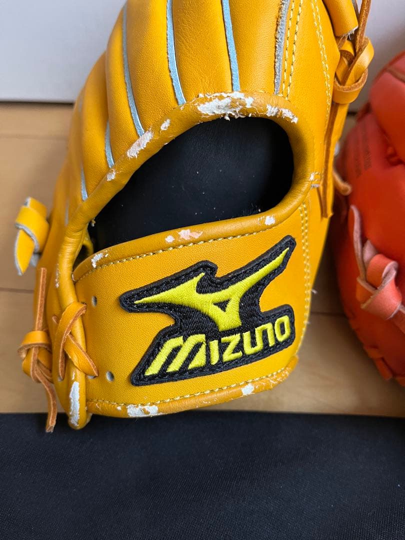 Mizuno 野球グローブセット イエロー オレンジ