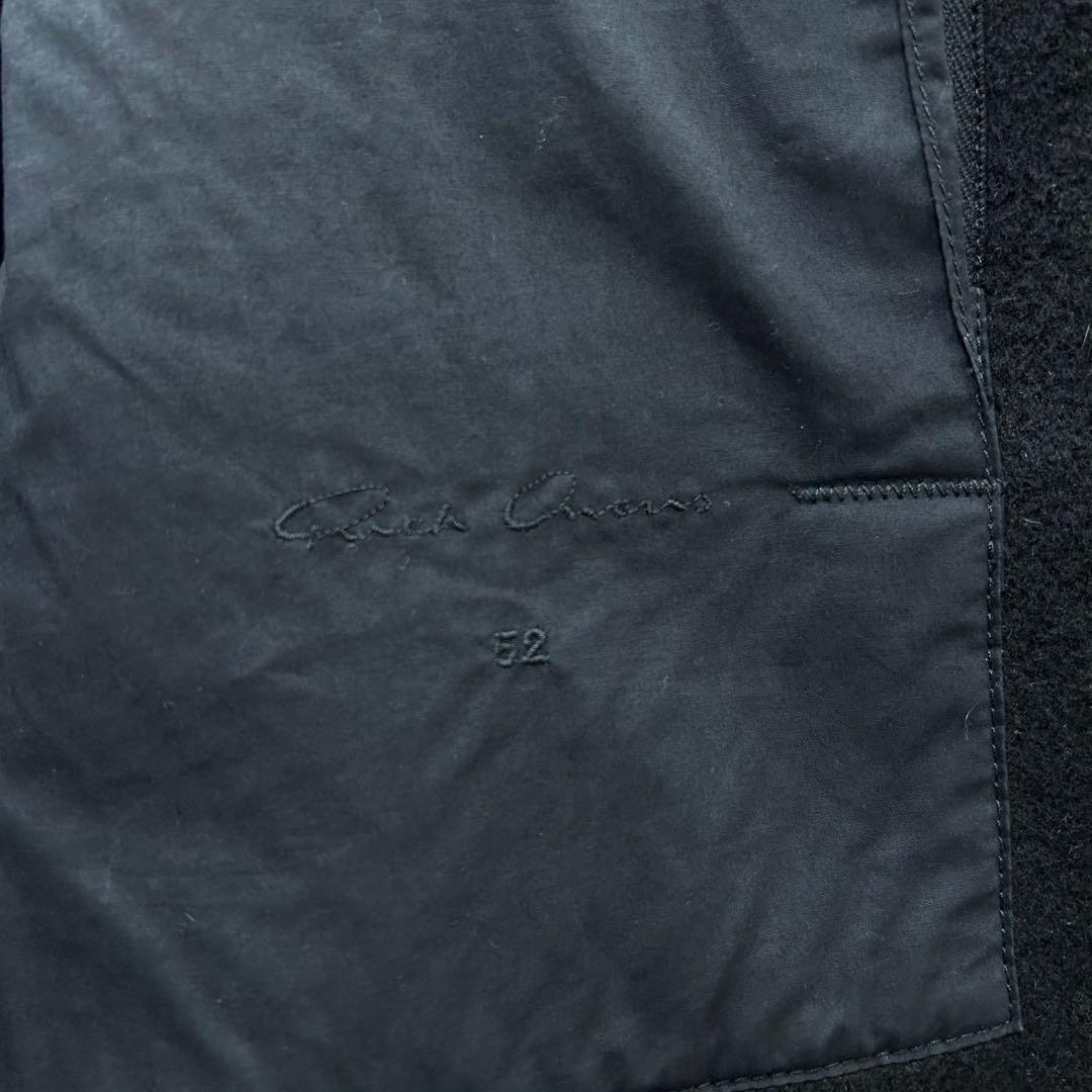 希少 Rick Owens 14AW カシミヤ裏地 レザーライダース 52 黒