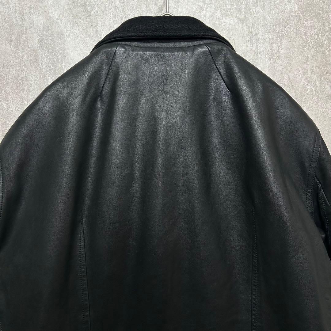 希少 Rick Owens 14AW カシミヤ裏地 レザーライダース 52 黒