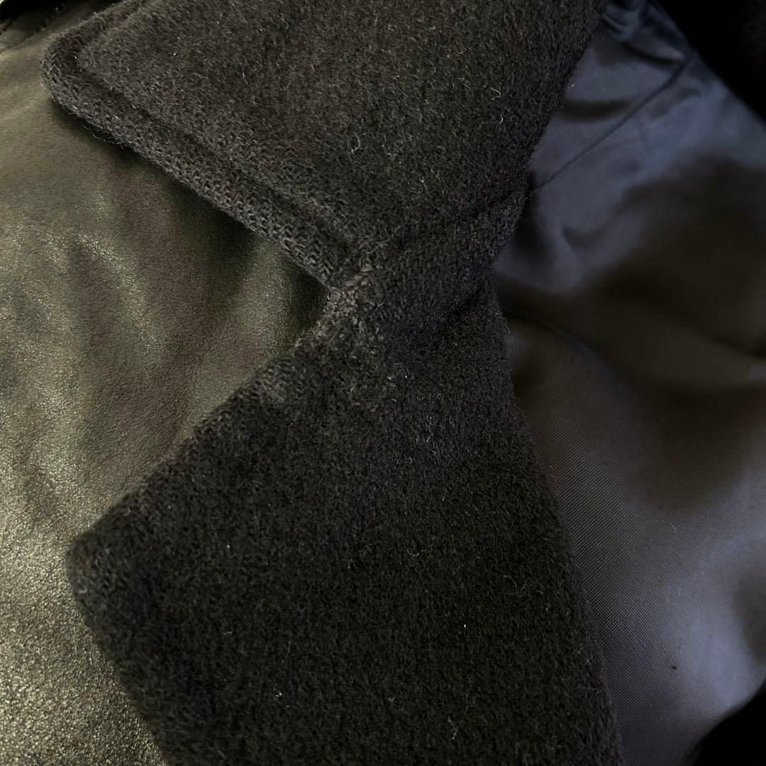 希少 Rick Owens 14AW カシミヤ裏地 レザーライダース 52 黒