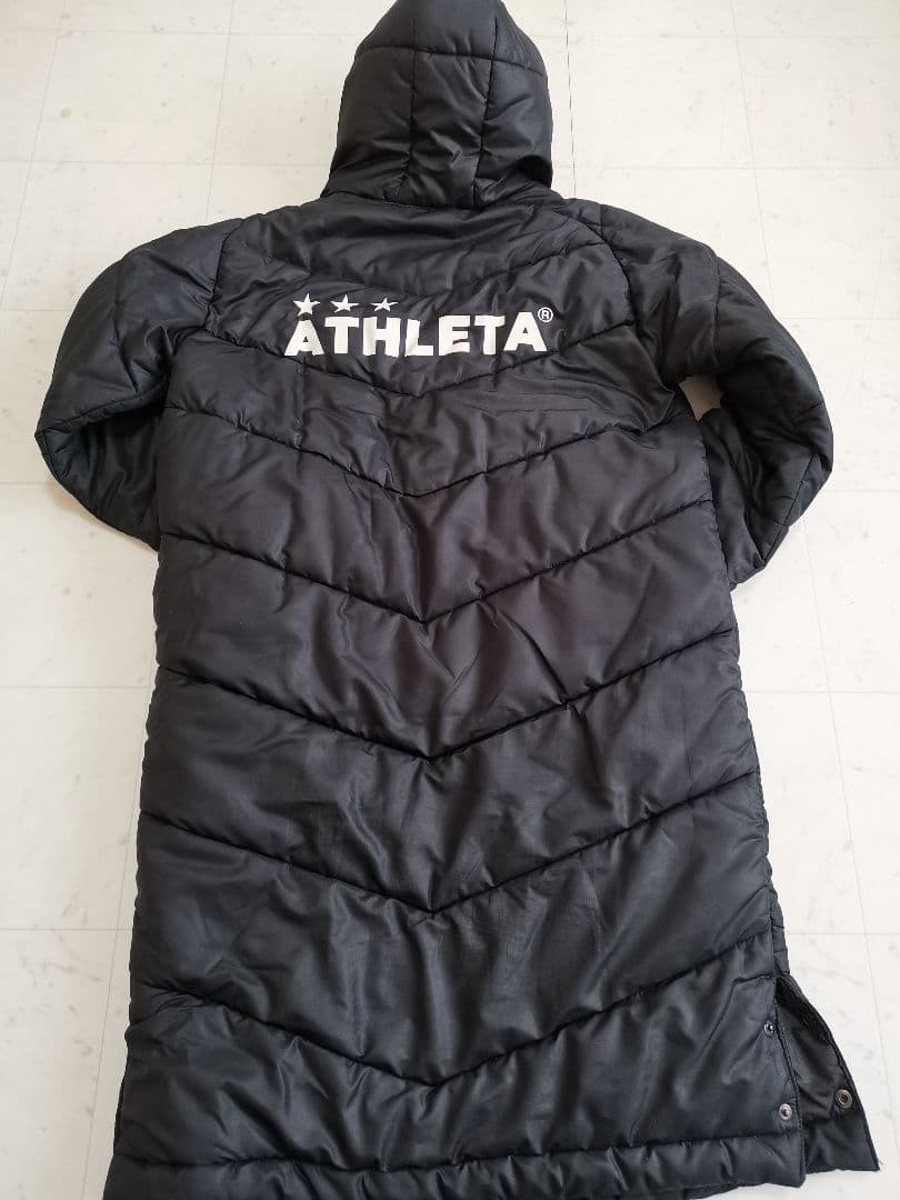 ATHLETA フード付きロングベンチコート 160サイズ