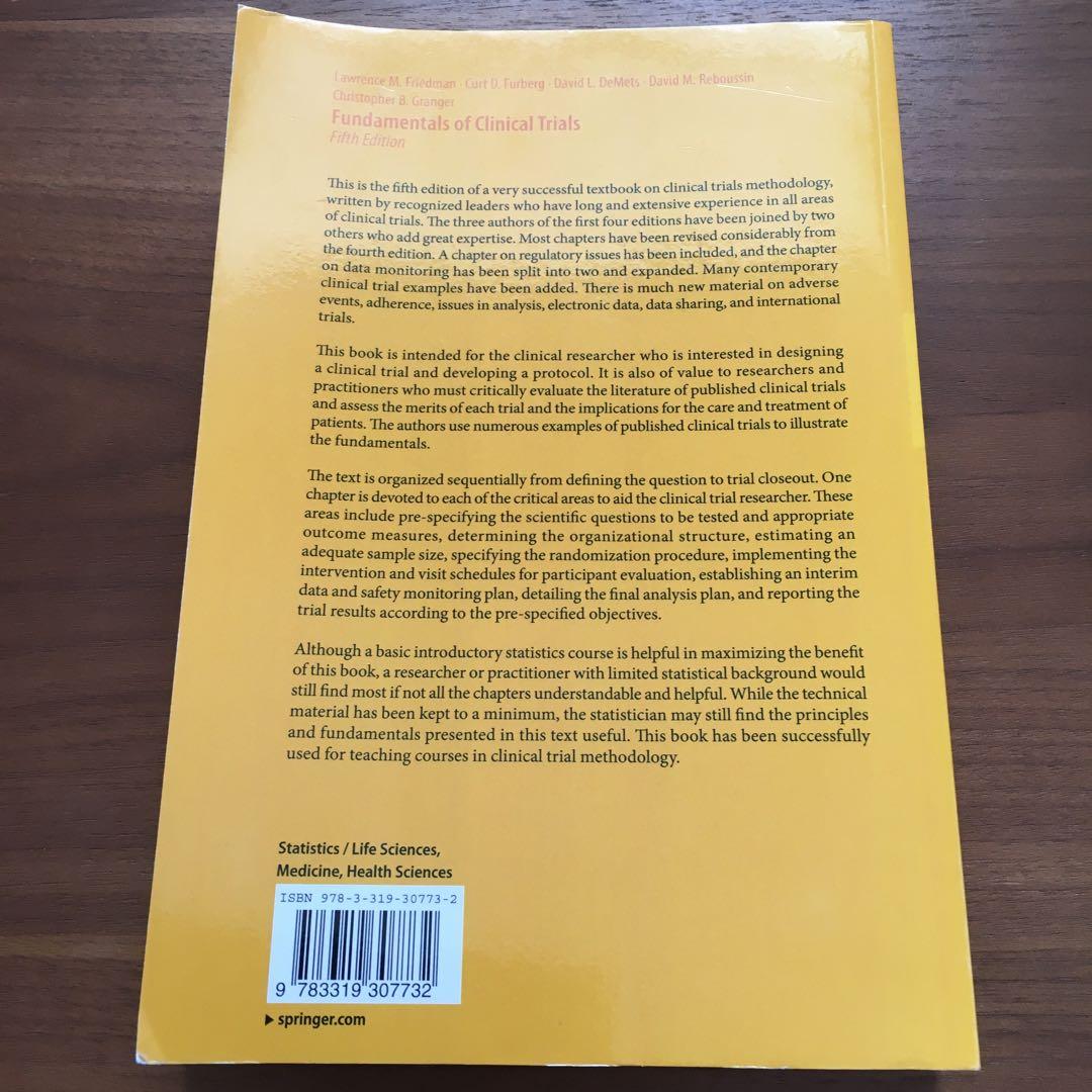 洋書 Fundamentals of clinical trials 5th ed.