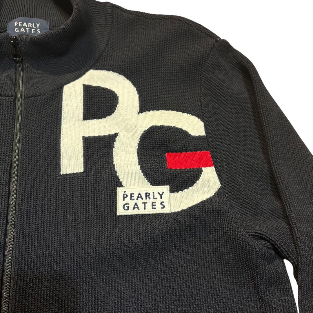 PEARLY GATES ロゴプリント セーター ニット ブルゾン サイズ5