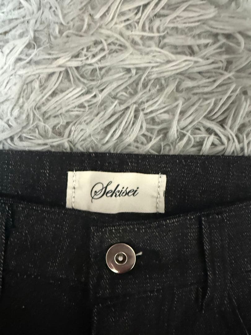 SEKISEI RAW LOOSE FIT JEANS ブラック リジットデニム