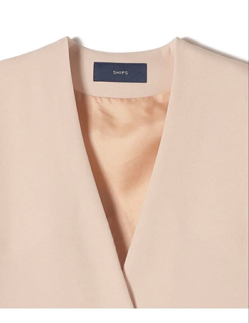 か*さ様 SHIPS for women パールモチーフ バック フレア ジレ