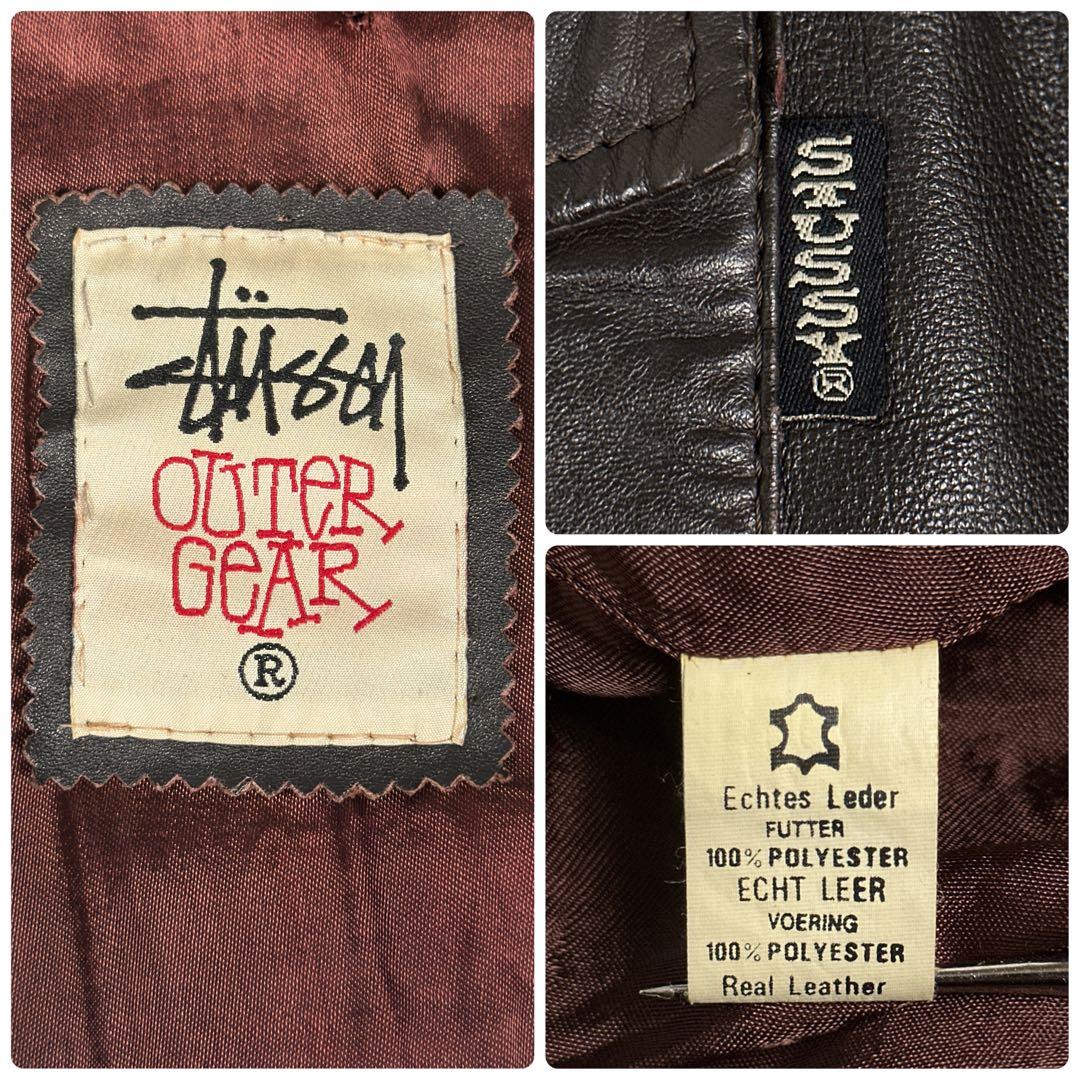 old stussy 90s レザー ジャケット A-2 オールドステューシー
