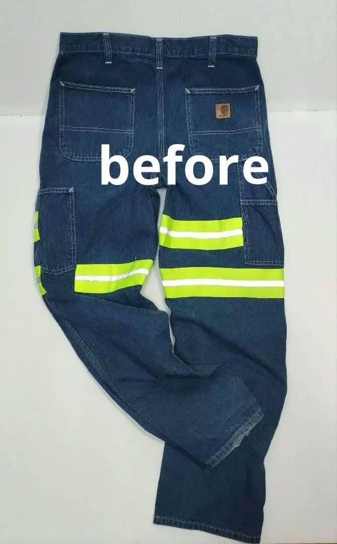 【希少】Carhartt 32x32 ワークデニムパンツメキシコ製ストレッチ濃紺