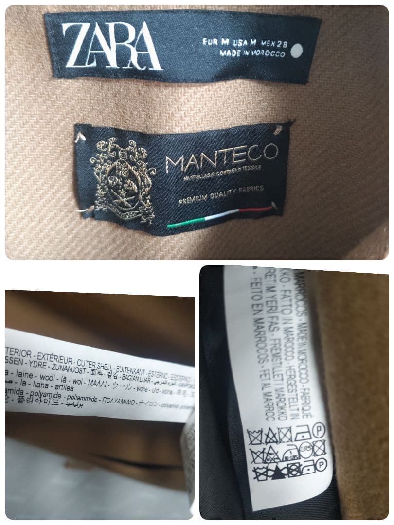 専用✨ZARA ザラ　ケープコート　ポンチョ　毛　ウール　MANTECO