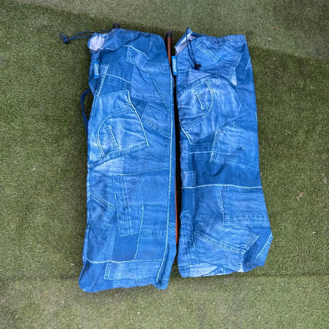 コールマンコラボmonroデニムブルー 折りたたみチェア 2脚セット