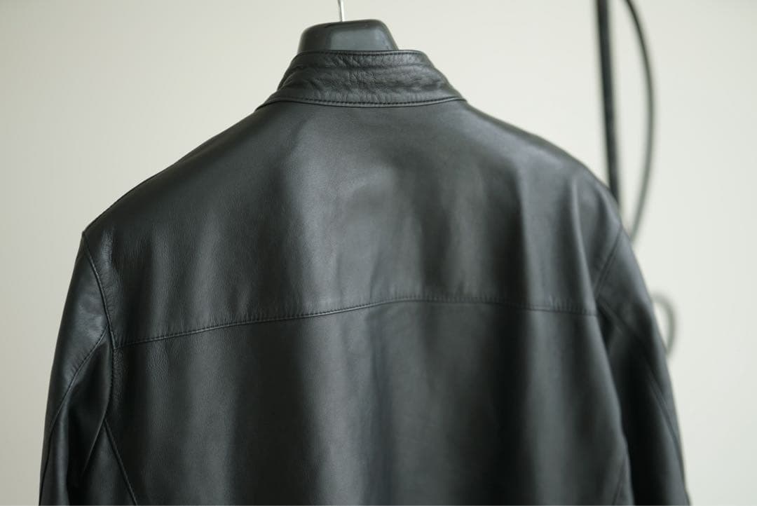 ま*お様 CINQUANTA 羊革 ラムレザー シングル ライダース ジャケット