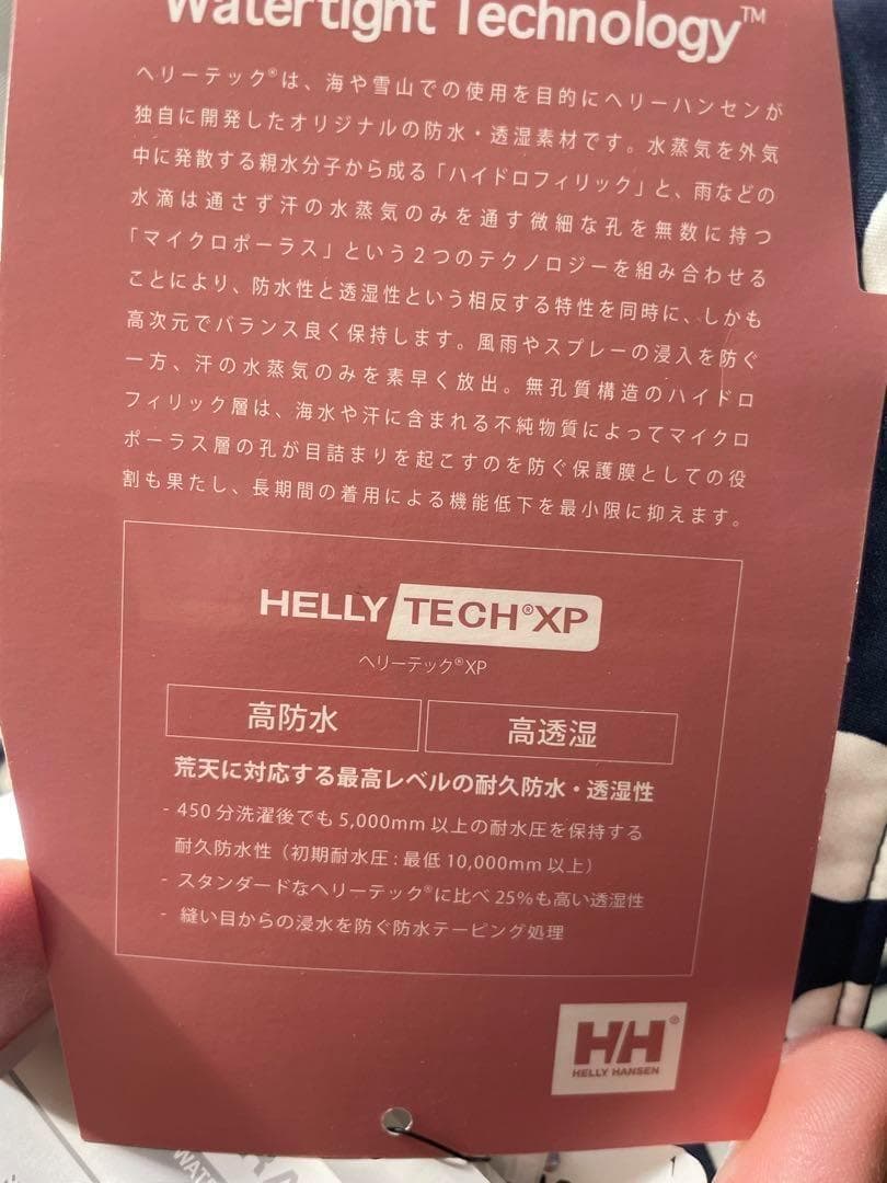 HERRY HANSEN 水玉模様 レインコート 未使用品 ネイビー