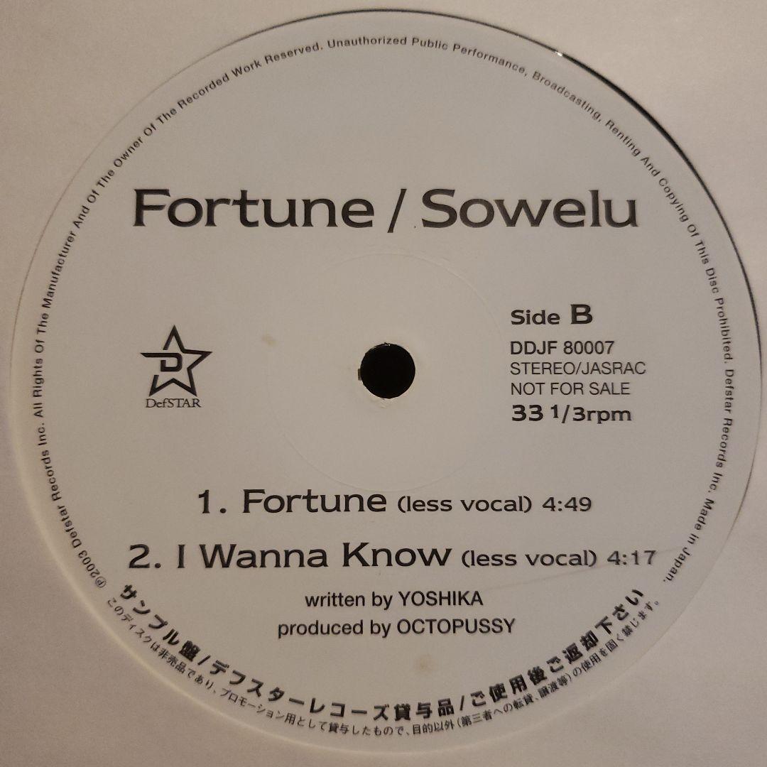 Sowelu 国内プロモ 非売品 Fortune I Wanna Know