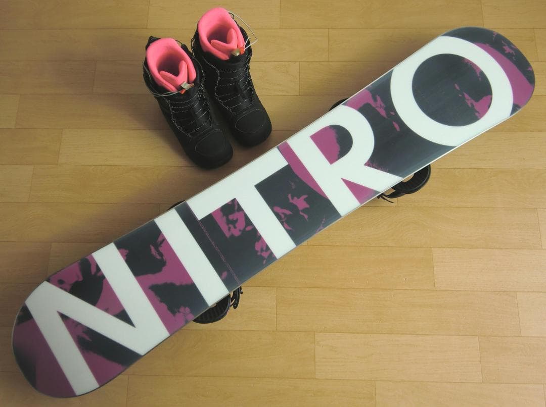 ■最終特価■送料無料■NITRO■メンズスノボセット■板155靴27■WAX済■