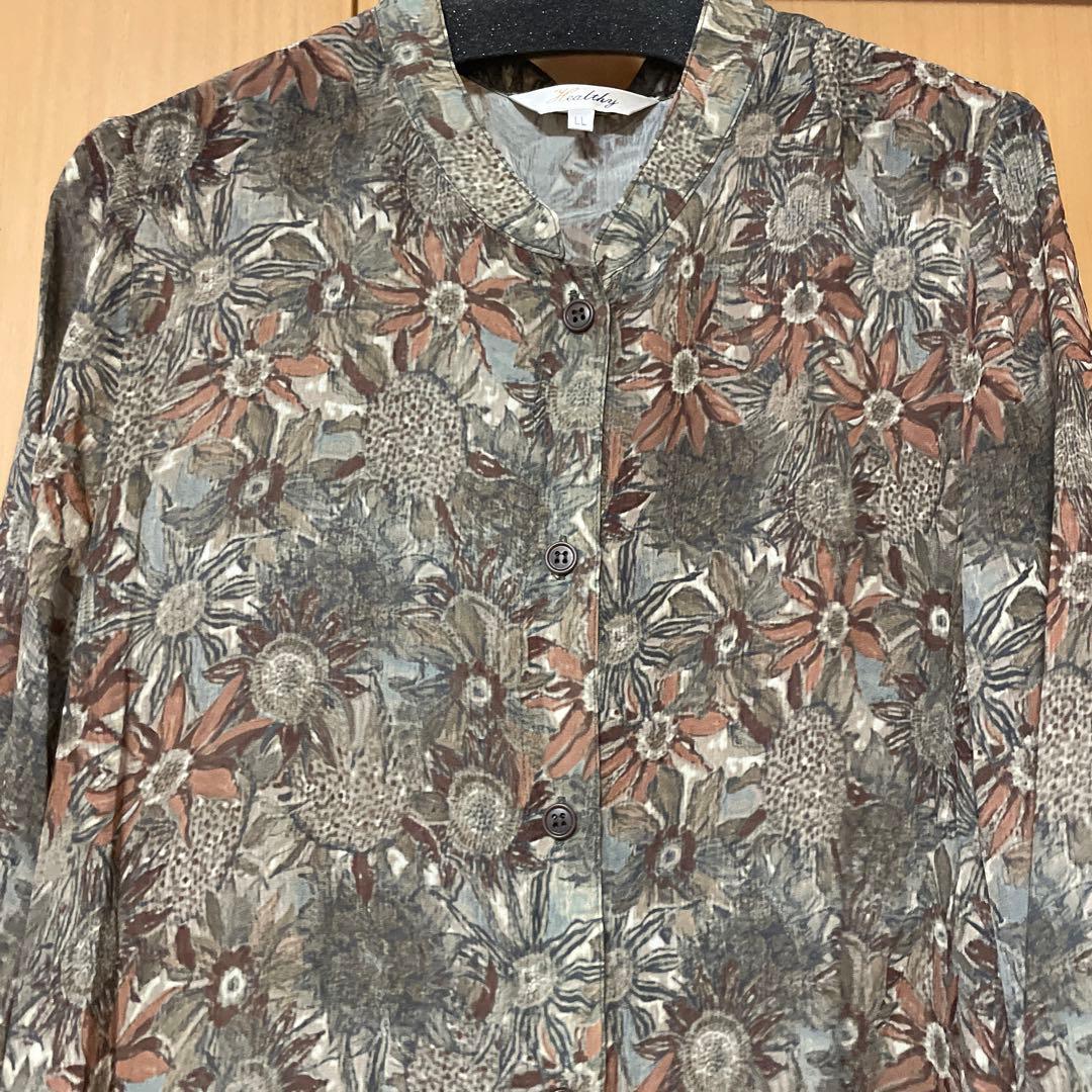 【新品未使用】ナカハネインターナショナルHealthy シルクロングブラウスLL