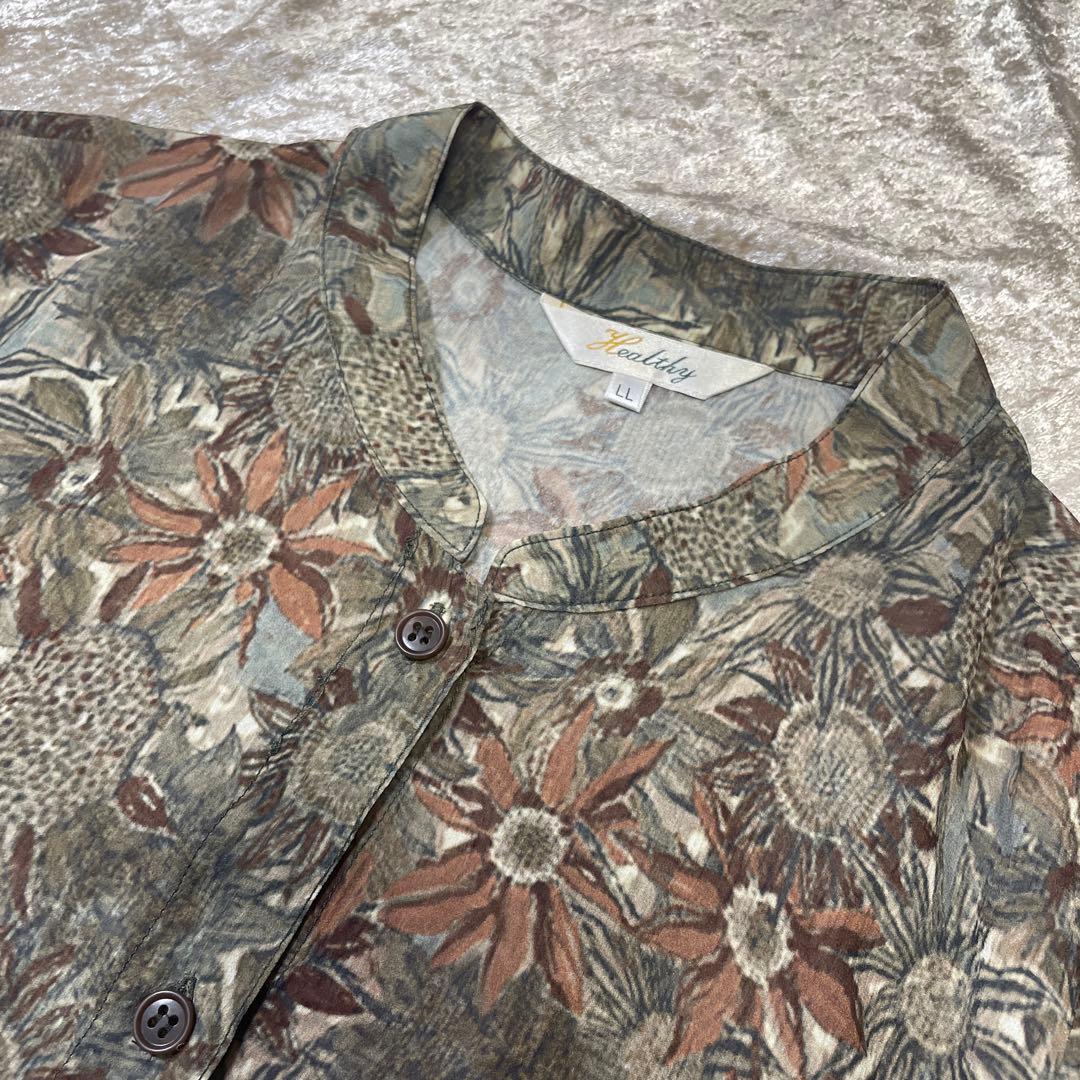 【新品未使用】ナカハネインターナショナルHealthy シルクロングブラウスLL