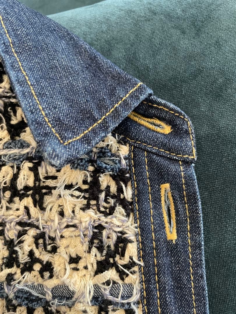 【GRACE CONTINENTAL】美品・ツイードデニムニットジャケット