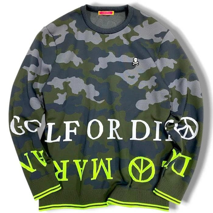 K*O様 【超美品】MARK & LONA カモフラ柄 ストレッチ ニットセータ