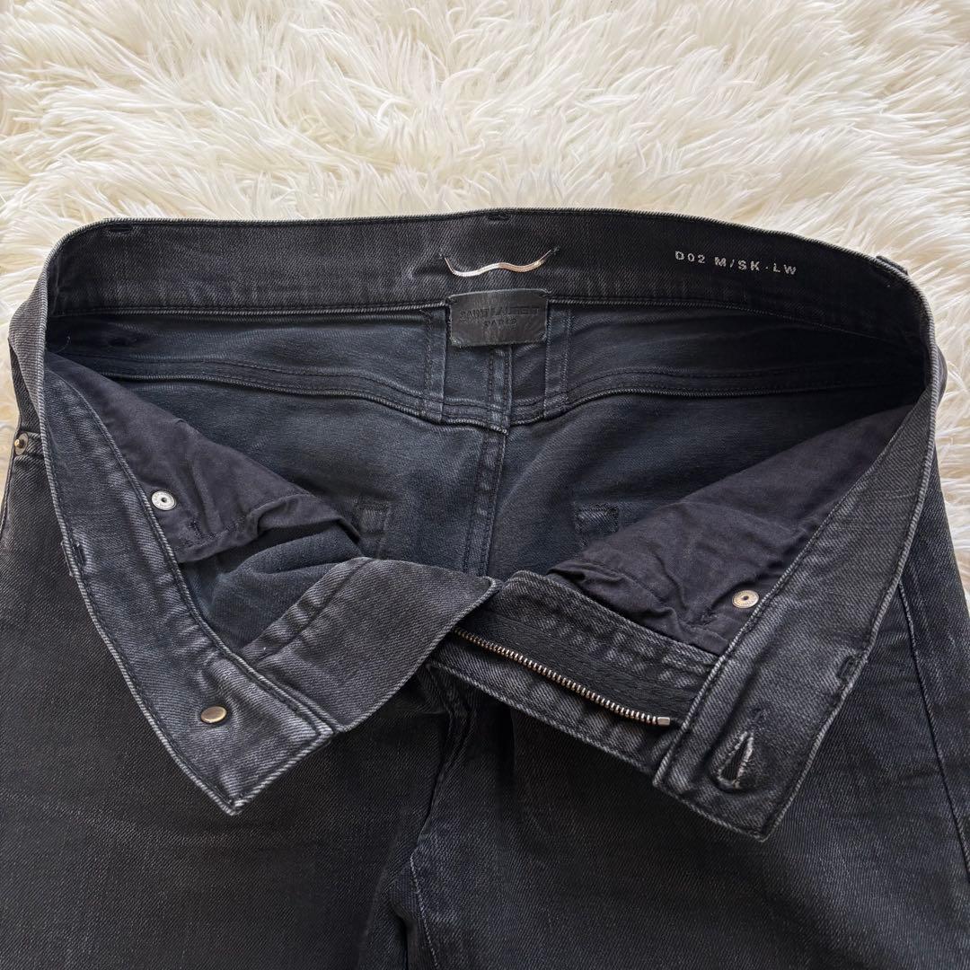 SAINTLAURENT 2015 エディ期 ブラックデニムパンツ 28インチ