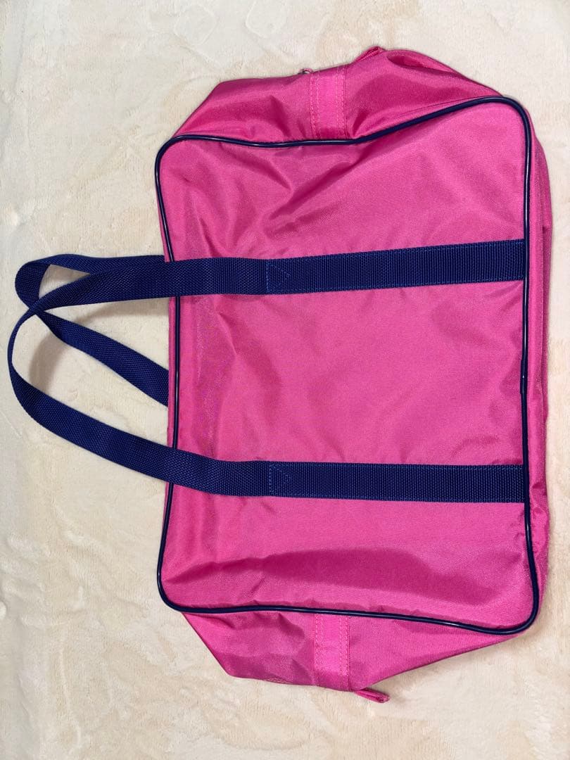 旧ワッペ　ピンク ナイロン トートバッグ ロゴ入り