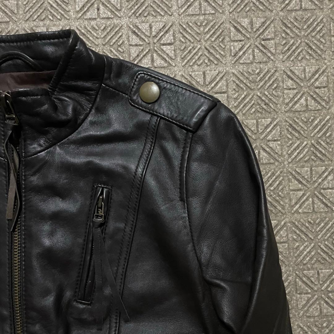 ジャケット・アウター opium darkwear leather military jacket