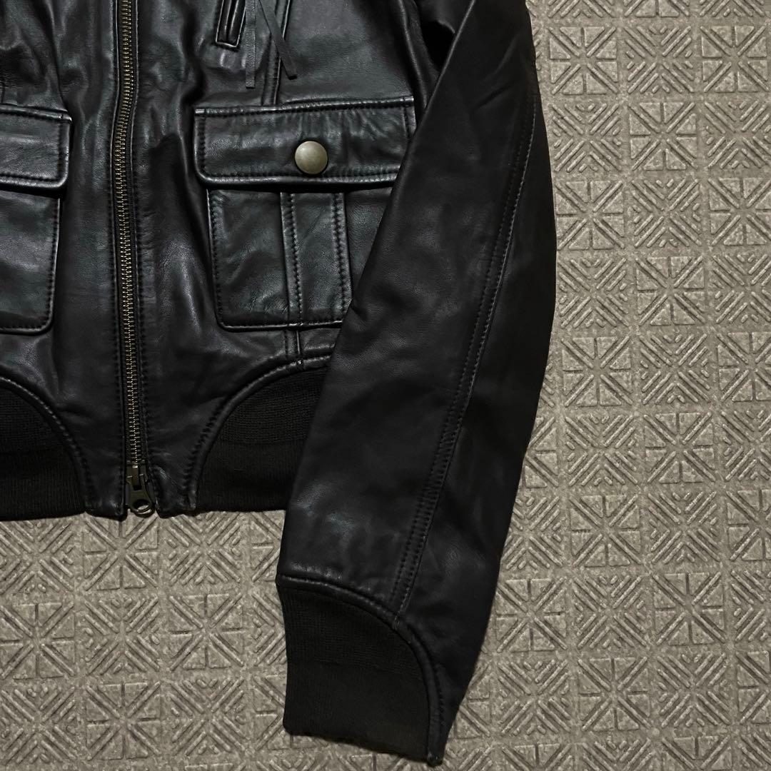ジャケット・アウター opium darkwear leather military jacket