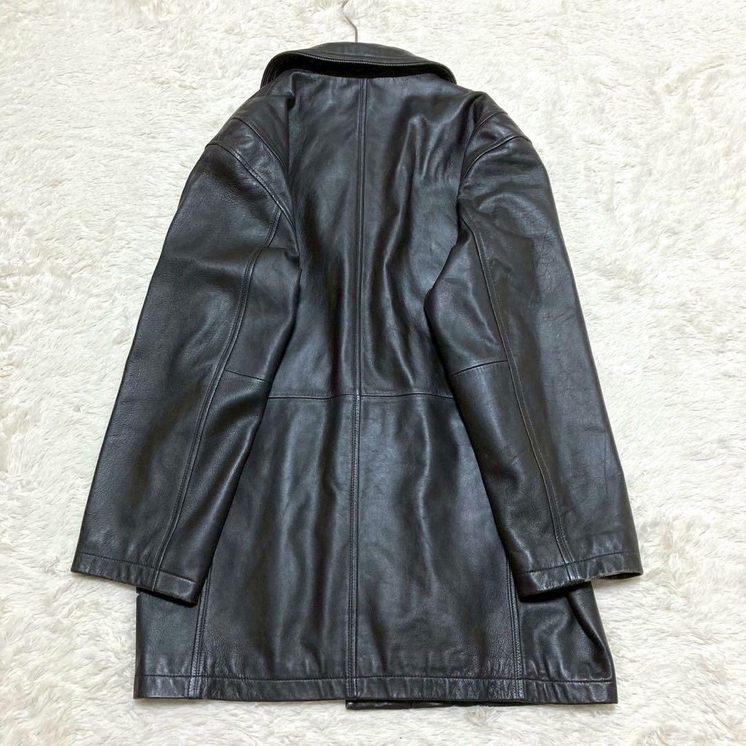 BALMAIN バルマン 高級ラムレザージャケット【S】キルティングコート 羊革