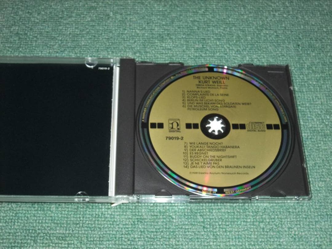 ★西独盤CD【知られざるワイル クルト・ワイル歌曲集/】金シール帯付★テレサ・ス