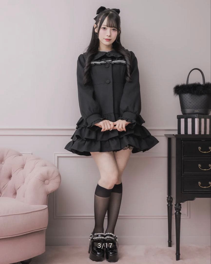 pium はしごレースティアードミニコート
