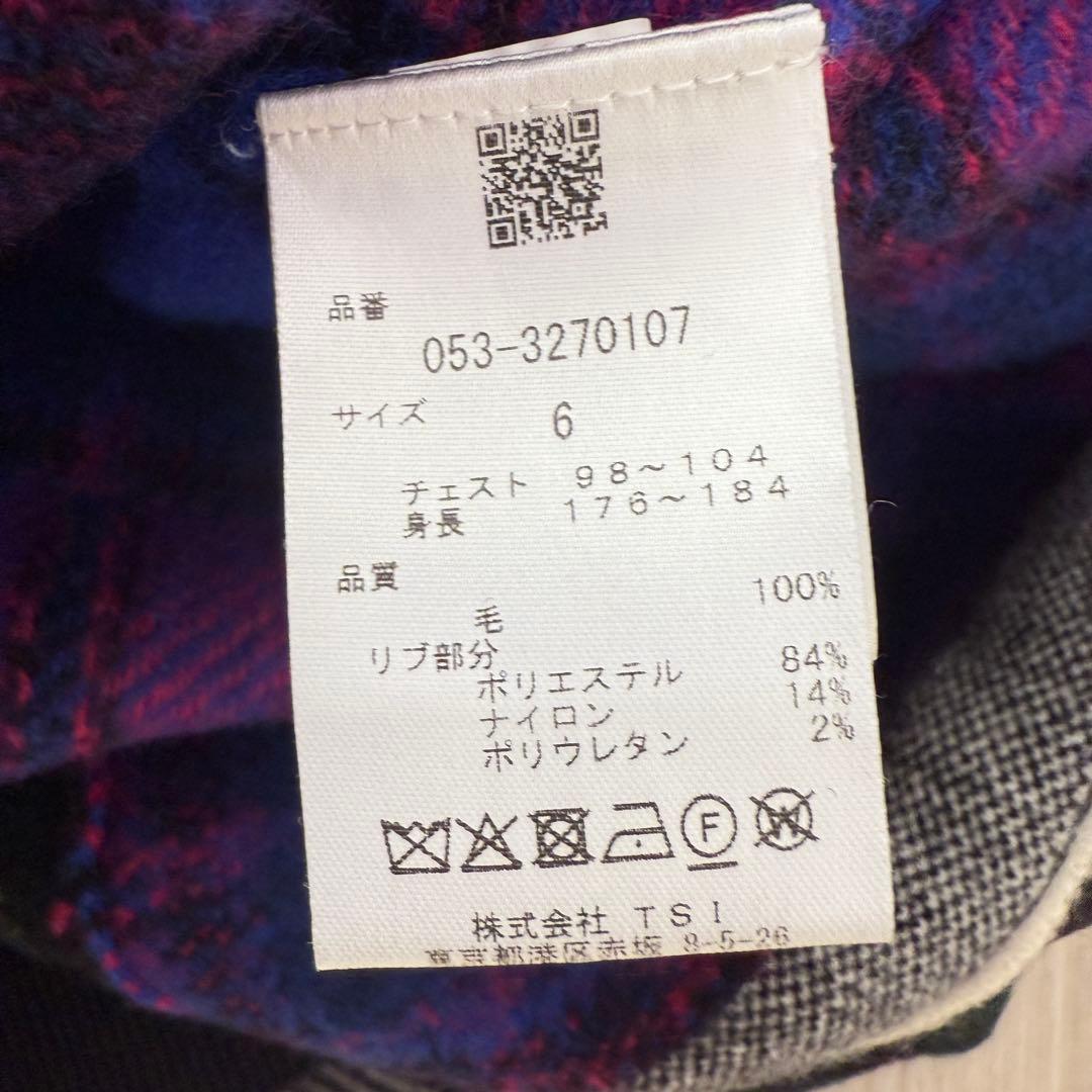 現行モデル　パーリーゲイツ　6 ニット　セーター　ウール100% チェック